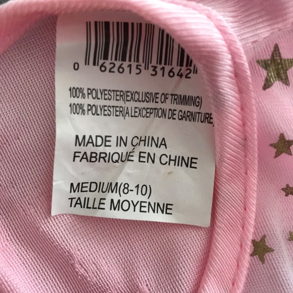 Pretty Princess Costume Dress Girls M Size 8-10 With Belt Pink Gold Stars - Picture 8 of 8